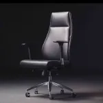 Biroja krēsls MODO Chrome Black Leather
