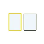 Magnetilised m&auml;rgistuse hoidikud Frames4Docs A4 10 tk kollased