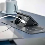 Pistikupesaplokk AVARO PLUS, 1x SCHUKO, USB A + C, 5W juhtmevaba laadija
