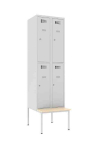 Metallkapp Classic 2R pingiga, 4 sektsiooni, helehall