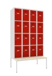 Metallist riidekapp Classic 4R pingiga, 16 lahtrit