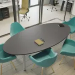 N&otilde;upidamislaud ERGOSTOCK ALPHA OVAL 250 cm x 120 cm, kohandatav