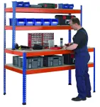 T&ouml;&ouml;laud Schulte Z1 riiulitega 2460 x 770 x 1980 mm