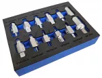 &Otilde;li v&auml;ljalaskeotsikute komplekt | 12,5 mm (1/2") | 12 tk (SK12M)