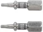 Otsikud | 6,3 mm (1/4") | S2 Ni | T-Star (Torx) T8 | 2 tk (YT-78010)