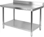 T&ouml;&ouml;laud riiuliga | roostevaba teras | 800x700xH850+100 mm &auml;&auml;rik (YG-09030)