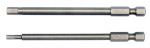 HEX kuuskant-otsikud avaga 1/4", 2 tk: H3x100mm; H5x100mm (YT-0494)