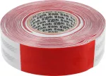 Valgust peegeldav punane/valge libisemiskindel PVC-teip treppidele ja k&auml;iguteedele | 49 mm x 45.7 m (YT-72513)