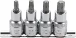 Pressitud otsikute komplekt | 12.5 mm (1/2") | T-Star (Torx) T40 - T55 | 4 tk (8886)
