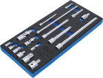 T&ouml;&ouml;riistakohver 1/3: Pikendused, adapterid ja liigendite komplekt | 17 tk (4144)