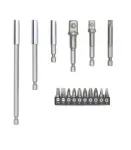 Adapterite ja otsikute komplekt 1/4"(6,3 mm) otsikute ja padrunite jaoks 1/4" - 3/8" - 1/2" | 16 tk (SB16)