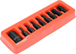 L&ouml;&ouml;kotsikud | 12,5 mm (1/2") | T-Star (Torx) T30 - T70 | 9 tk (YT-10664)