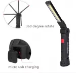 T&ouml;&ouml;lamp akulaadimisega | alumiinium +ABS+kumm | 3W COB | USB (FD-8652)