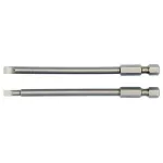 Kruvikeeraja otsikud lamedad 1/4", 2tk, : 4X100MM; 5X100MM (YT-0484)