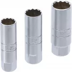 Padrunikomplekt k&uuml;&uuml;naldele 12-kandiline | 10 mm (3/8") | 14 - 16 - 18 mm | 3 tk (6858)