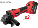 Akulaadne nurklihvija 4Ahx2 | soft start | 18V | 125 mm (YT-828295)