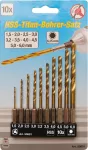 Puurikomplekt Hex 6.3 mm (1/4") otsaga | titaannitriid | 1.5 - 6 mm | 10 tk (50801)
