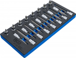T&ouml;&ouml;riistakohver 1/3: Pressitud otsikute komplekt | 12.5 mm (1/2") | Spline (XZN) | 22 tk (4118)