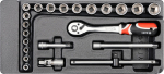T&ouml;&ouml;riistakomplekt k&auml;rudele | 10 mm (3/8") | 25 tk (YT-5542)