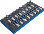 T&ouml;&ouml;riistakohver 1/3: Pressitud otsikute komplekt | 12,5 mm (1/2") | T-star (Torx) | 26 tk (4119)