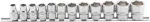 Padrunite komplekt, kuuskant | 10 mm (3/8") | 8 - 19 mm | 12 tk (9104)
