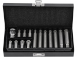 Otsikute komplekt | 10 mm (3/8") j&auml;medus | Spline (Ribe) | 15 tk (YT-0419)