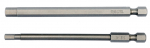 Otsikud HEX kuuskant avaga 1/4", 2 tk: H4x100mm; H6x100mm (YT-0495)