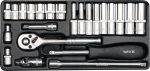 Padrunite ja p&otilde;rkmehhanismiga komplekt | 6.3 mm (1/4") | 23 tk (YT-14421)