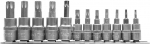 Pressitud otsikute komplekt 1/4"+3/8", 12 tk T-Star, T8-T55 (YT-04331)