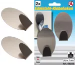 Roostevabast terasest liimitavad konksud | 45 x 70 mm | 1.5 kg | 2 tk (88232)