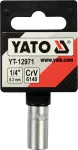 Adapter | sisemine nelikant 6.3 mm (1/4") | sisemine kuuskant 6.3 mm (1/4") (YT-12971)