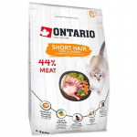 Ontario Cat Shorthair teraviljavaba kuivtoit t&auml;iskasvanud l&uuml;hikarvalistele kassidele pardi ja kanaga, 0,4 kg