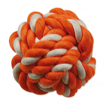 Dog Fantasy Rope Ball puuvillane k&ouml;is-m&auml;nguasi koertele, oranž/valge, 12.5 cm