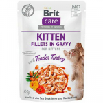 Brit Care Cat Pouch Kitten Fillets In Gravy Turkey m&auml;rgtoit kassipoegadele, 85 g