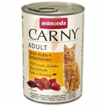 Animonda Carny Adult veiseliha, kana ja pardi s&uuml;damed konservid t&auml;iskasvanud kassidele, 400 g