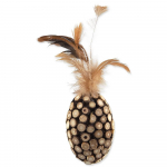 Magic Cat Natural Fun Oval With Natural Feathers And Glued On Wood m&auml;nguasi kassidele koos silver vine'iga, 14 cm