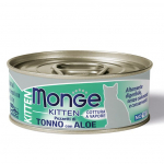 Monge Jelly Tuna Flakes With Aloe Kitten t&auml;iends&ouml;&ouml;t kassipoegadele tuunikala ja aaloega, 80 g