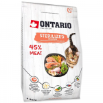Ontario Cat Sterilised Salmon teraviljavaba kuivtoit t&auml;iskasvanud steriliseeritud kassidele, 400 gr