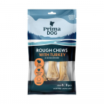 PrimaDog Rough Chews Turkey-Sea Buckthorn n&auml;rimiskont koertele kalkuni ja astelpaju t&auml;idisega, suuh&uuml;gieeniks, 105 g