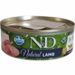 Farmina N&D Natural Delicious Lamb konserv t&auml;iends&ouml;&ouml;t kassidele lambalihaga, 140 g