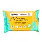 FURREE & TICKLESS Natural Insect Wipes niisked salvr&auml;tikud koertele ja kassidele s&auml;&auml;skede ja puukide vastu, 20 tk.