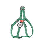 WAUDOG Rindkere rakmed koertele QR-passiga, taaskasutatud puuvill, helkur, XS, A=B: 28-40 cm x 10 mm, roheline