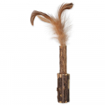 Magic Cat Natural Fun Stick With Natural Feathers m&auml;nguasi kassidele koos silver vine'i ja sulgedega, 15 cm