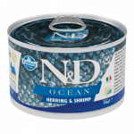 Farmina N&D Dog Ocean Herring Shrimps konservid t&auml;iskasvanud koertele, heeringa ja krevettidega, 140 g