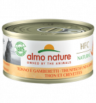 Almo Nature HFC Natural tuunikala ja krevettidega m&auml;rgtoit t&auml;iskasvanud kassidele, 70 g