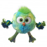 Dog Fantasy Toy Monsters Squeaky Chicken With Ropes And Knots sinine pl&uuml;&uuml;sist m&auml;nguasi koertele vilega, k&ouml;ite ja s&otilde;lmedega, 15 cm