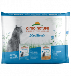 Almo Nature Holistic Sterilised m&auml;rgtoit steriliseeritud kassidele tursa ja kanaga, 6x70 g
