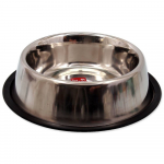 Dog Fantasy roostevabast terasest kauss koertele kummist alusega, 23 cm, 0,94 l