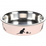 Flamingo Bella metallkauss kassidele, roosa, 11,5 cm, 160 ml