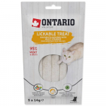 Ontario Lickable Treats Kana maitsega mitme vitamiiniga kreemjas maius kanale ja kassipoegadele, 5 x 14 g